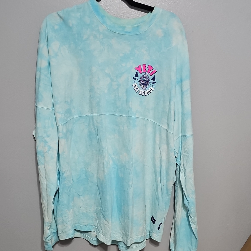 Yeti Sky Blue Tie-Dye Long Sleeve XL Spirit Jersey Disney Shirt
